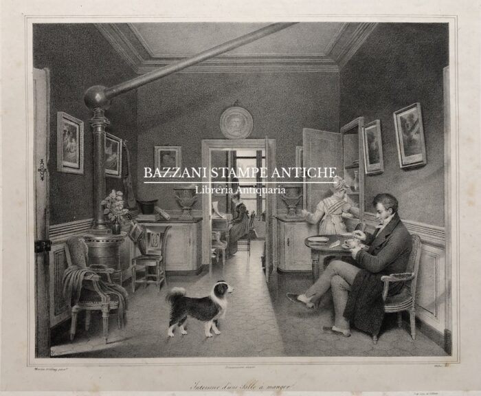 INTERIEUR D'UNE SALLE A' MANGER