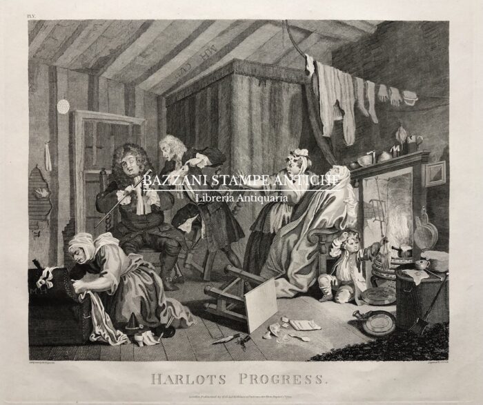 HARLOTS PROGRESS (LA CARRIERA DELLA PROSTITUTA ) SERIE DI SEI TAVOLE - immagine 5