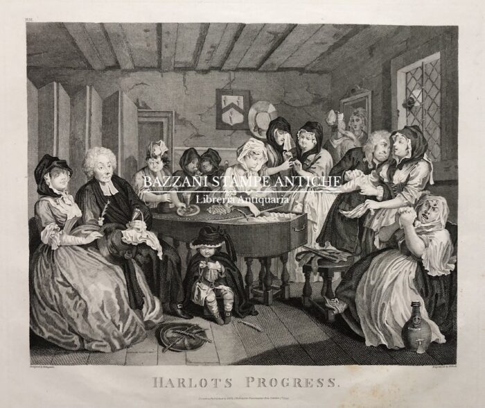 HARLOTS PROGRESS (LA CARRIERA DELLA PROSTITUTA ) SERIE DI SEI TAVOLE - immagine 6
