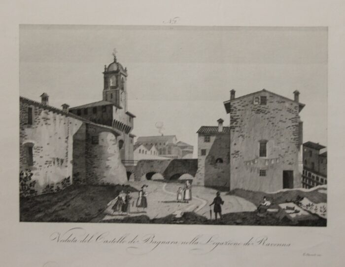 RAVENNA - VEDUTA DEL CASTELLO DI BAGNARA NELLA LEGAZIONE DI RAVENNA