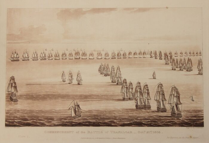 COMMENCEMENTE OF THE BATTLE OF TRAFALGAR, Oct. 21st 1805