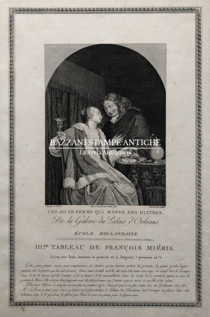 UNE JEUNE FEMME QUI MANGE DES HUITRES - UNA GIOVANE DONNA CHE MANGIA LE OSTRICHE