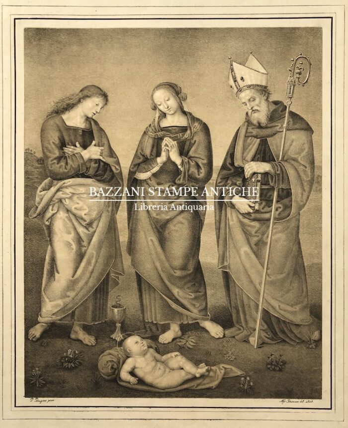 ADORAZIONE DEL BAMBINO CON SAN GIOVANNI EVANGELISTA E SANT'AGOSTINO