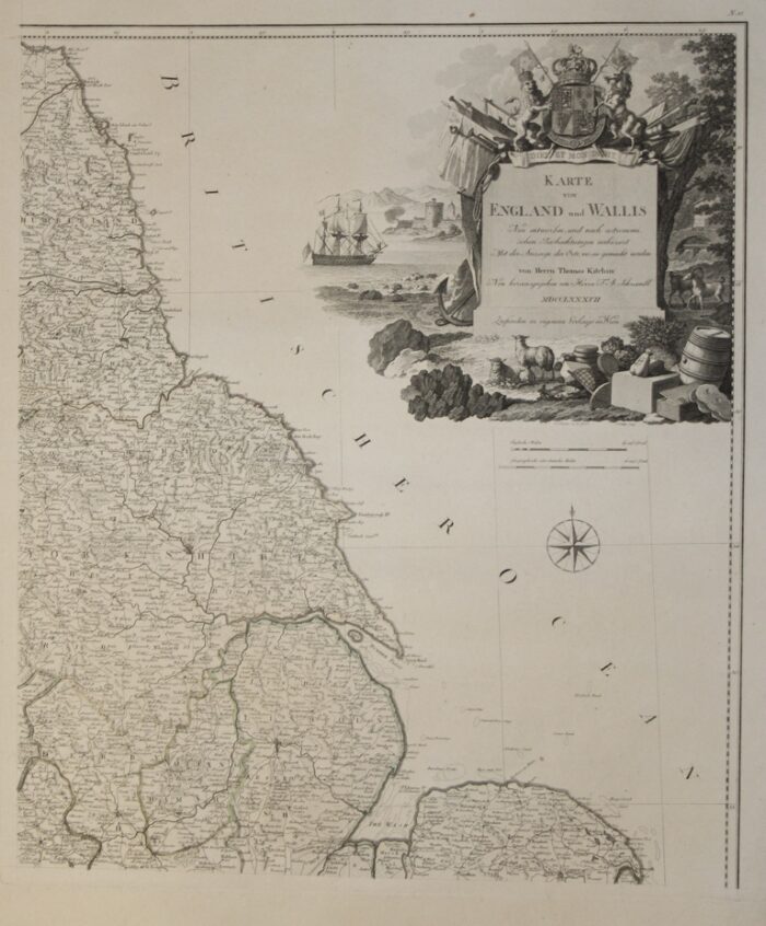 INGHILTERRA - KARTE ENGLAND UND WALLIS - QUATTRO FOGLI