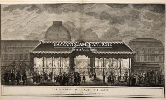 VUE PERSPECTIVE DE LA SALLE DU CAROSEL, CONSTRUITE A L'OCCASION DU MARIAGE DE MONSEIGNEUR LE DAUPHIN