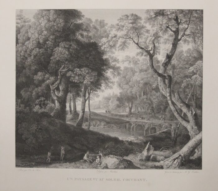 UN PAYSAGE VU AU SOLEIL COUCHANT