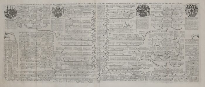 CARTE GENEALOGIQUE DE LA MAISON DE BRANDEBOURG