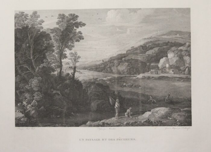UN PAYSAGE ET DES PECHEURS