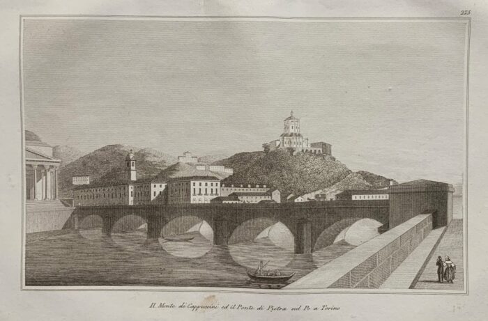 TORINO - IL MONTE DEI CAPPUCCINI E IL PONTE DI PIETRA SUL PO