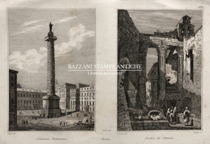ROMA - COLONNA ANTONINA - PORTICO DI OTTAVIA