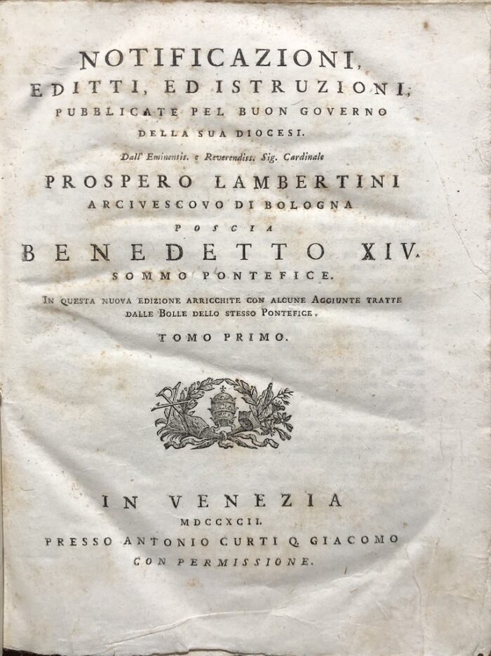 LAMBERTINI, PROSPERO (BENEDETTO XIV)