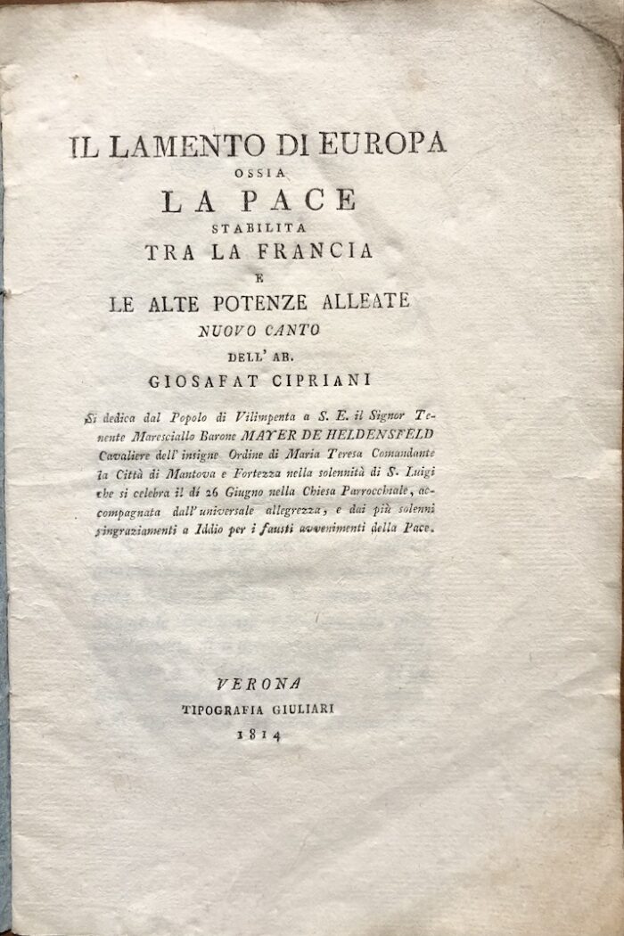 CIPRIANI, GIOSAFAT