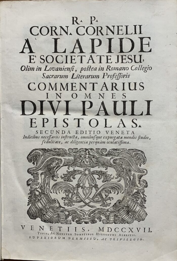 LAPIDE, CORNELIO (A)