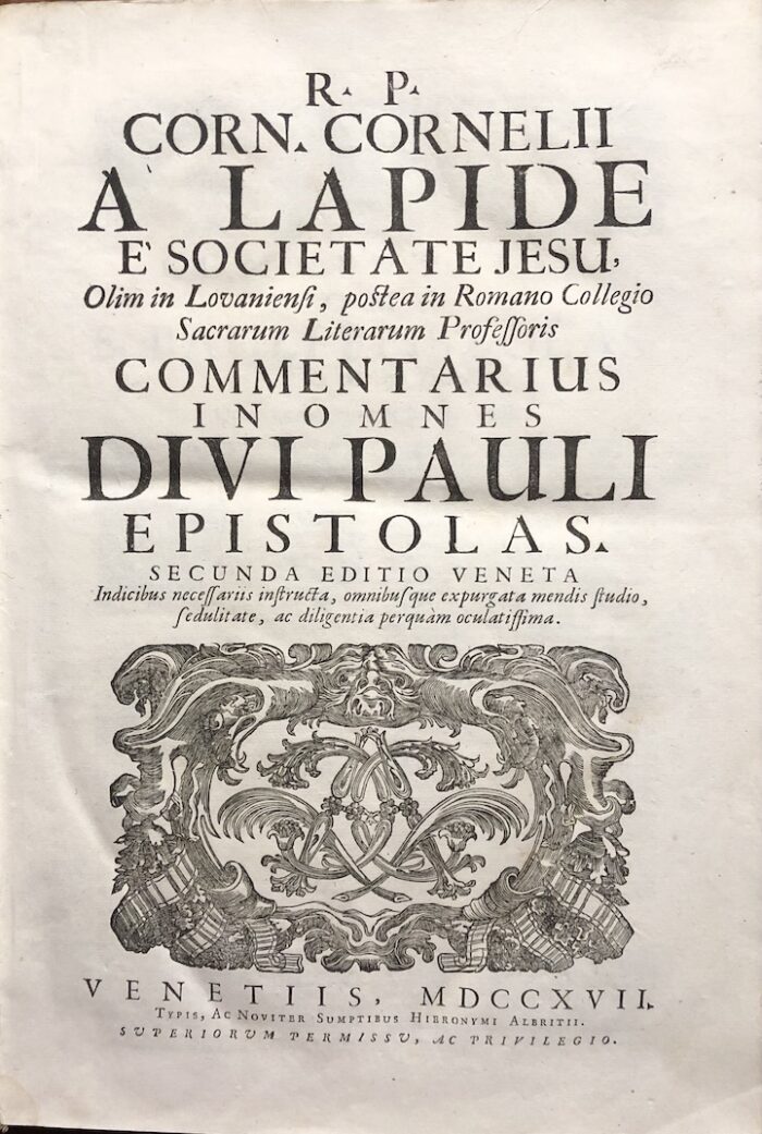 LAPIDE, CORNELIO (A)