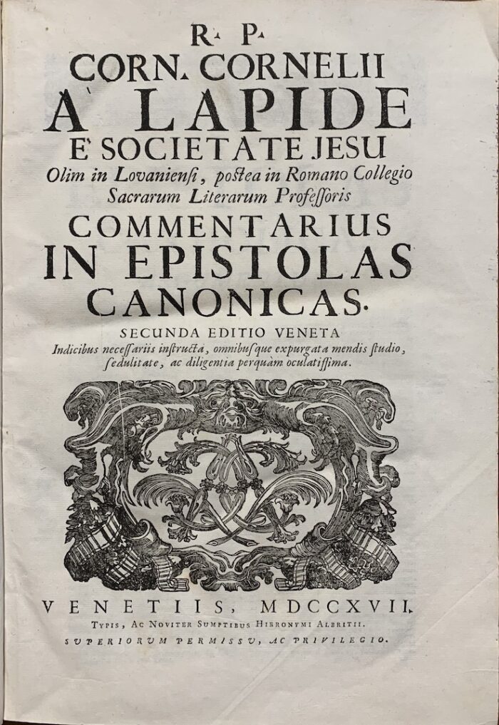 LAPIDE, CORNELIO (A)