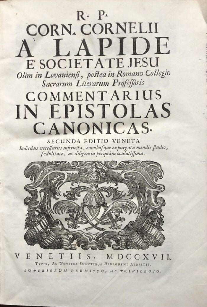 LAPIDE, CORNELIO (A)