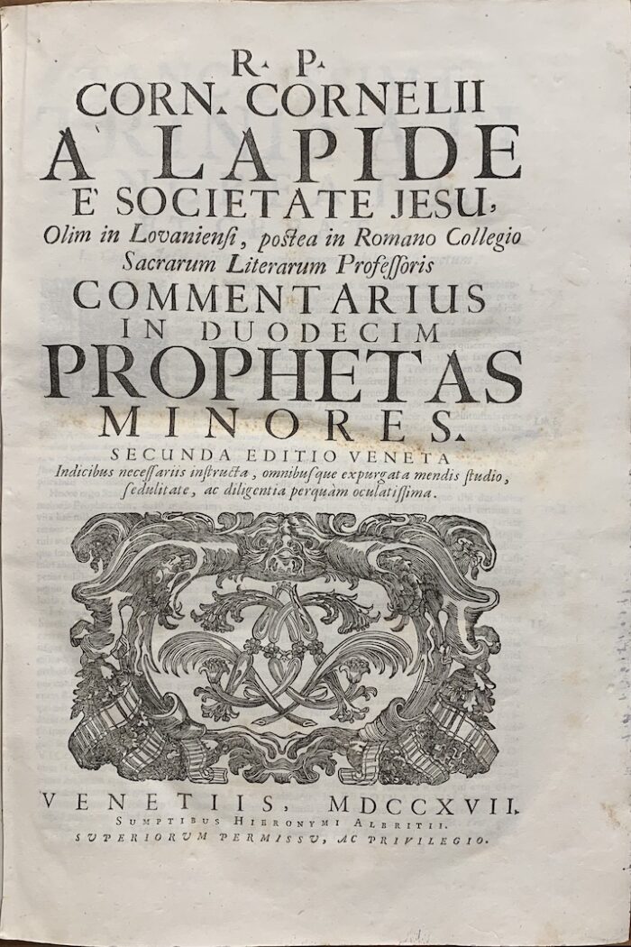 LAPIDE, CORNELIO (A)