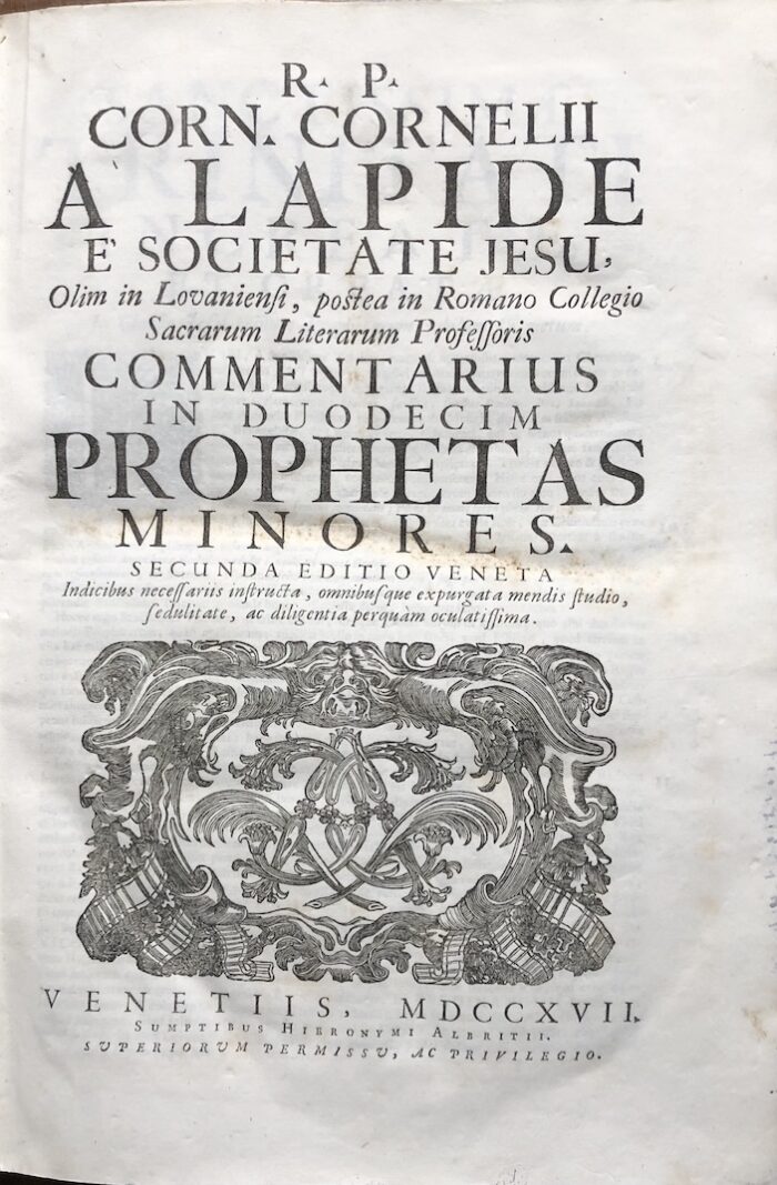 LAPIDE, CORNELIO (A)