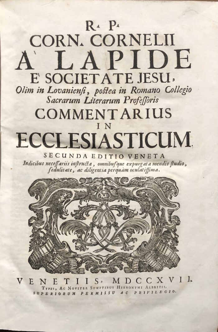 LAPIDE, CORNELIO (A)