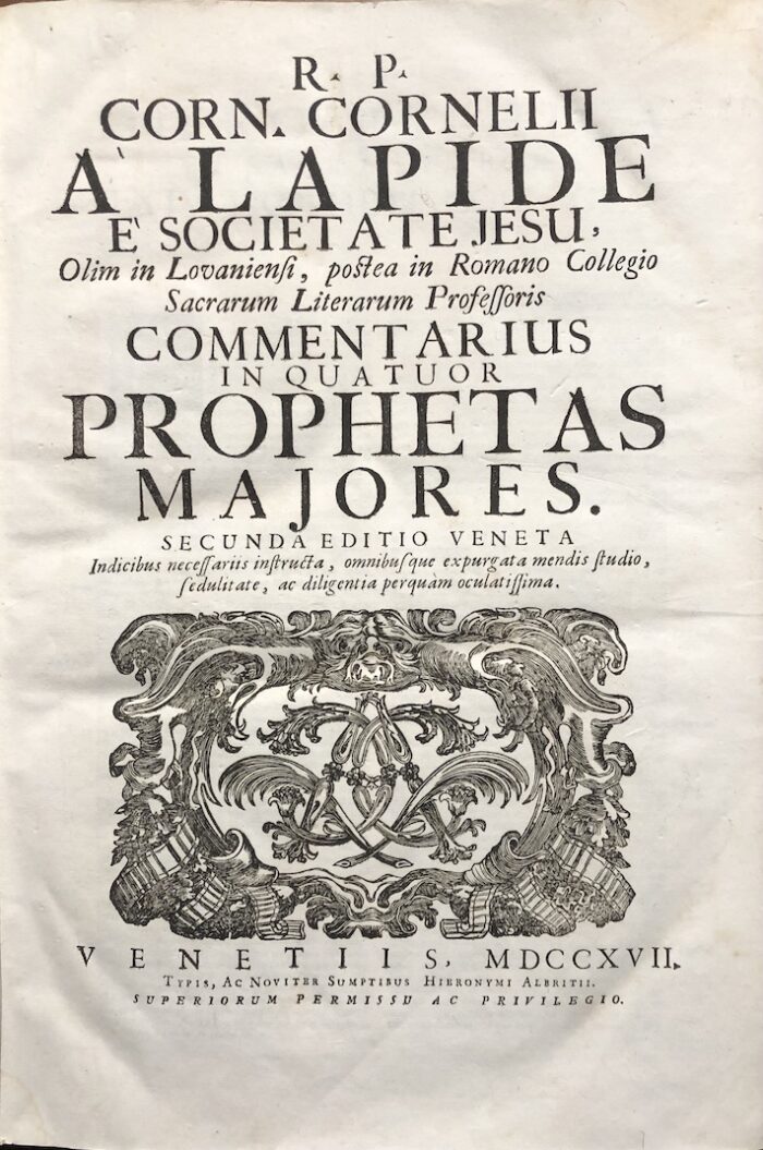 LAPIDE, CORNELIO (A)
