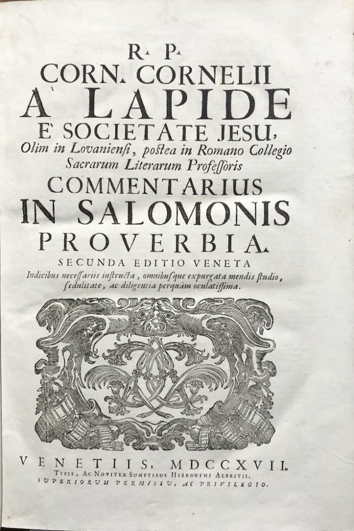 LAPIDE, CORNELIO (A)