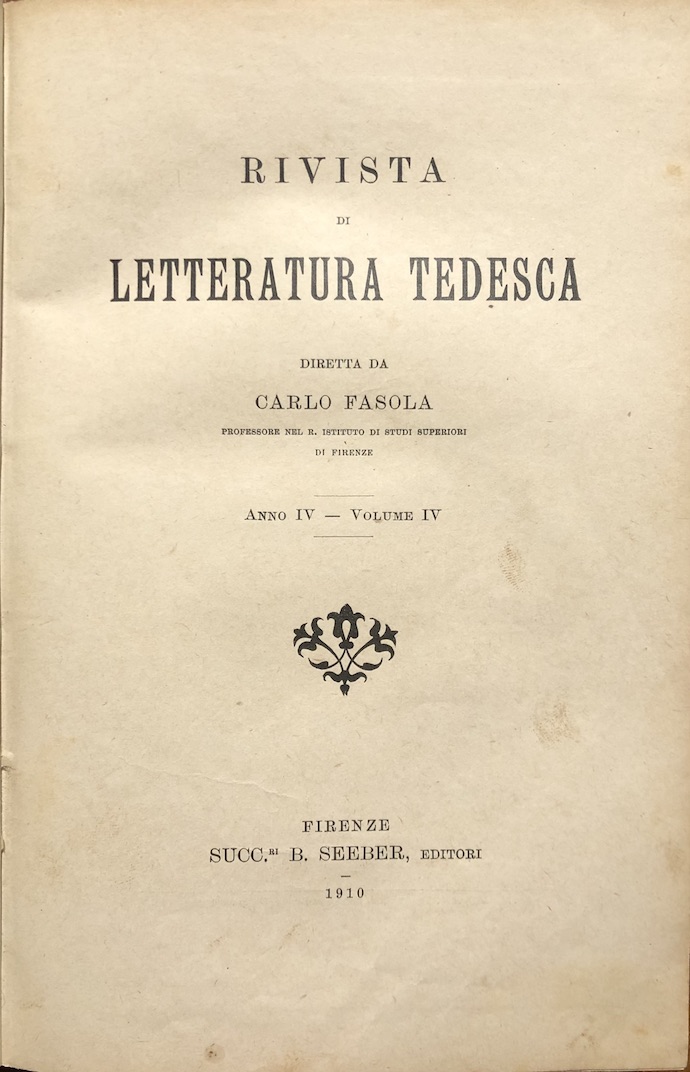 FASOLA, CARLO (A cura di)