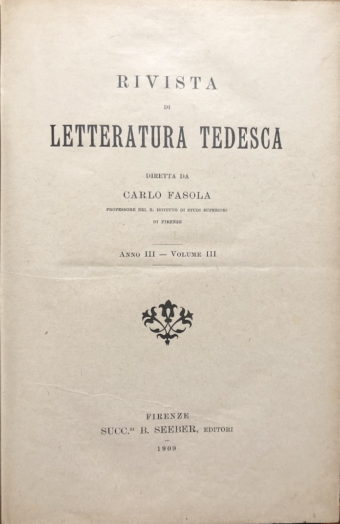 FASOLA, CARLO (A cura di)