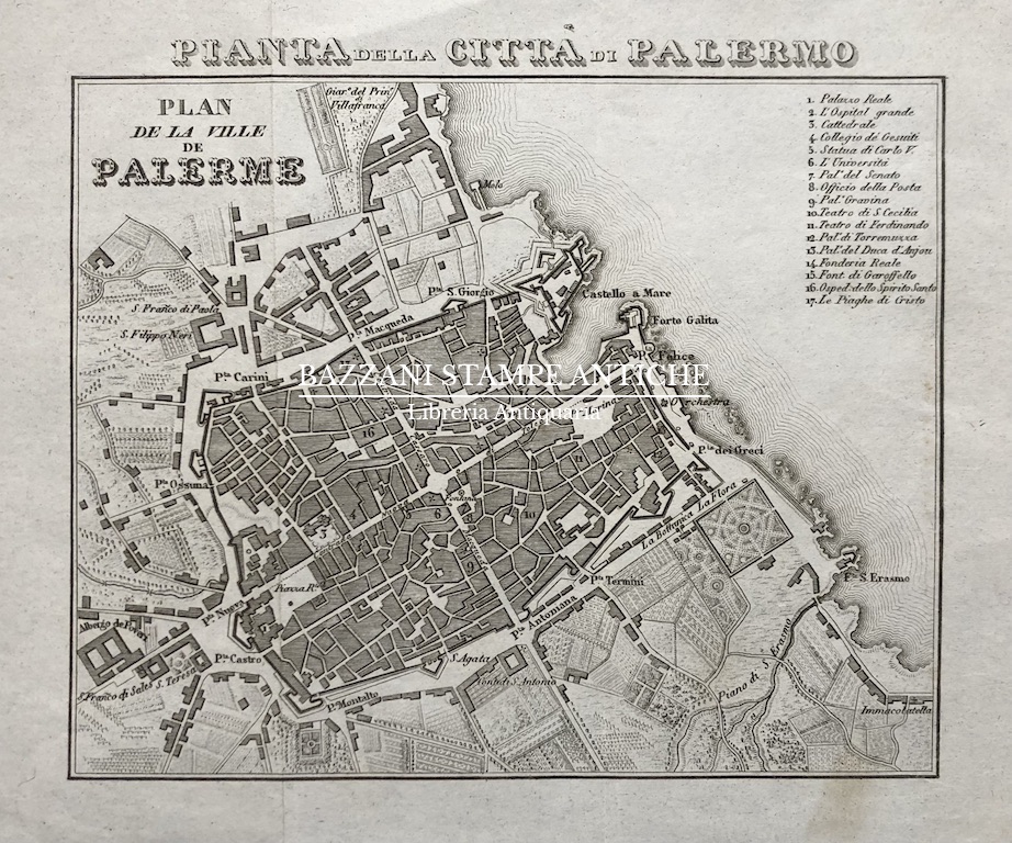 PALERMO - PIANTA DELLA CITTÀ