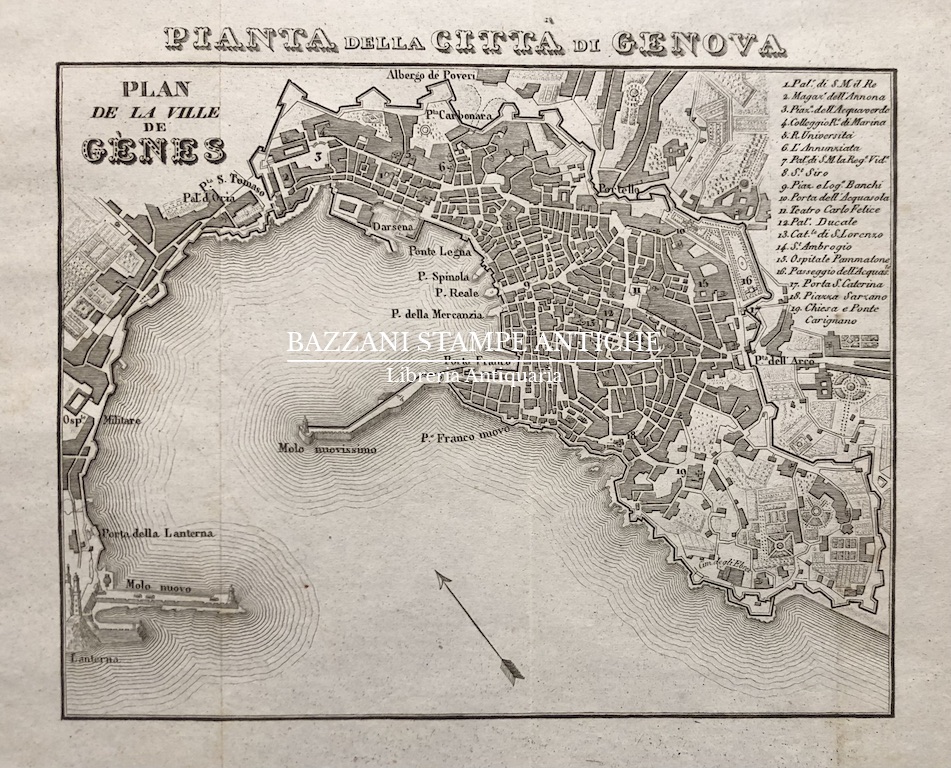 GENOVA - PIANTA DELLA CITTÀ