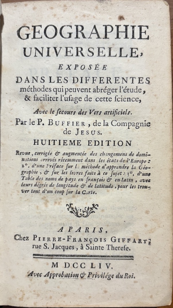 BUFFIER, CLAUDE