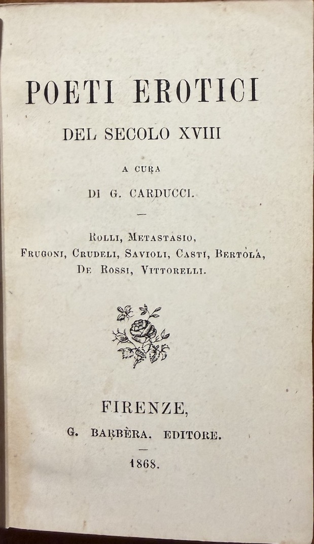 CARDUCCI, GIOSUÈ (A cura di)
